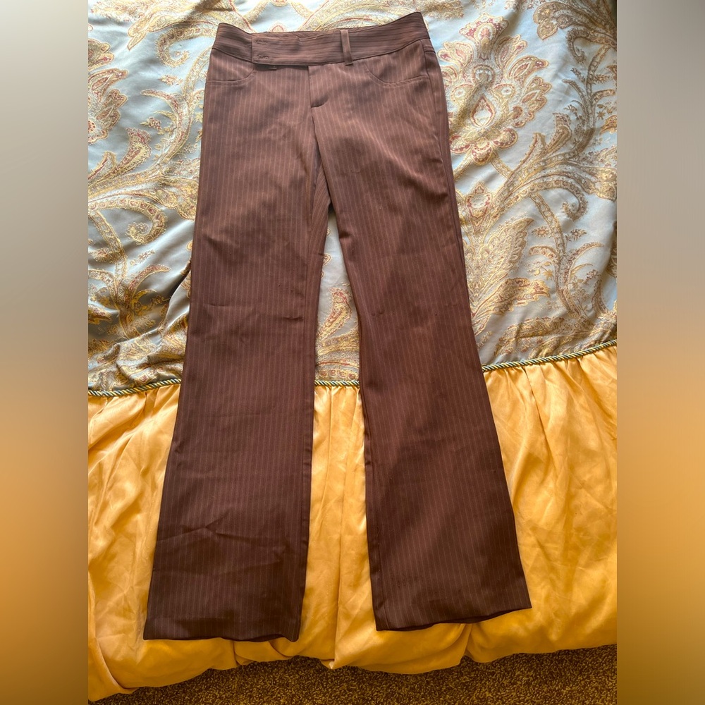 Brown pinstripe pants, size 3. Vintage❣️
